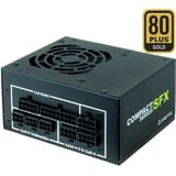 Chieftec CSN-450C unité d'alimentation d'énergie 450 W 20+4 pin ATX SFX Noir alimentation Noir, 450 W, 100 - 240 V, 47 - 63 Hz, 6 A, Actif, 90 W