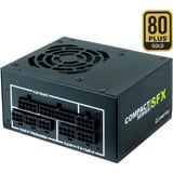 Chieftec CSN-650C unité d'alimentation d'énergie 20+4 pin ATX SFX Noir alimentation  modulaire 650 watt Noir, 2x PCIe, 650 W, 100 - 240 V, 47 - 63 Hz, 6 A, Actif, 90 W