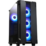 Chieftec GS-01B-OP unité centrale Tower Noir, Moyenne tour Noir, Tower, PC, Noir, ATX, micro ATX, Mini-ITX, SPCC, Verre trempé, Bleu, Vert, Rouge