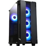 Chieftec GS-01B-OP unité centrale Tower Noir boîtier midi tower Noir | 2x USB-A | RGB | Verre Trempé