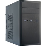 Chieftec HT-01B-OP, Moyen tour Noir, Mini Tower, PC, Noir, micro ATX, Aluminium, maison/bureau