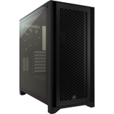 Corsair 4000D AIRFLOW Tempered Glass, Moyenne tour Noir, 4x USB-A | 1x USB-C