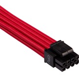 Corsair CP-8920223 câble d'alimentation interne Rouge, Mâle, Mâle, Droit, Droit, Noir, Rouge