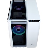 Corsair Crystal 280X RGB, Moyen tour Blanc, 2x USB-A 3.2 (5 Gbit/s), 2x Audio, Window-kit