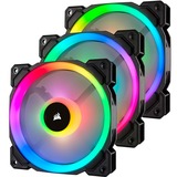 Corsair LL120 RGB LED PWM fan - 3 Fan Pack, Ventilateur de boîtier Noir, Connecteur de ventilateur PWM à 3 branches et 4 broches