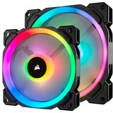 Corsair LL140 RGB LED PWM fan - 2 Fan Pack, Ventilateur de boîtier 2 pièces, Ventilateur connexion 4-pins PWM