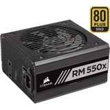 Corsair RMx Series RM550x unité d'alimentation d'énergie 550 W 24-pin ATX ATX Noir Noir, 550 W, 100 - 240 V, 47 - 63 Hz, 5 - 10 A, 130 W, 549,6 W