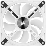 Corsair iCUE QL120 RGB, Ventilateur de boîtier Blanc, Connecteur de ventilateur PWM à 4 broches