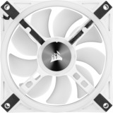Corsair iCUE QL120 RGB, Ventilateur de boîtier Blanc, 3 pièces, connecteur de ventilateur PWM à 4 broches