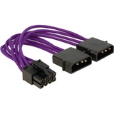 DeLOCK 83703 câble d'alimentation interne, Adaptateur Violet, EPS (8-pin), 2 x Molex (4-pin), Mâle, Femelle, Droit, Droit