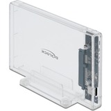 DeLOCK Boîtier externe pour HDD/SSD 2,5" SATA, Boîtier disque dur Transparent, 42621