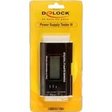 DeLOCK Testeur d'allimentation PC, Appareil de mesure Noir