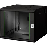 Digitus Boîtier mural de série Unique - bipartite, pivotant, Armoire informatique pivotant, Rack monté sur le mur, 9U, 100 kg, Verrouillage des touches, Noir