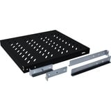 Digitus Étagères avec rails de fixation variables pour montage fixe dans les armoires de 483 mm (19 po) Noir, Noir, 50 kg, 1U, Turquie, 48,3 cm (19"), 482 mm