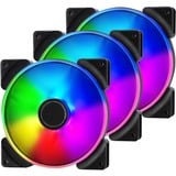 Fractal Design Prisme AL-14 ARGo ventilateurs de boîtier RGB  Noir, 3 pièces, 140 x 140 x 25 mm, 3 pièces, connecteur de ventilateur à 3 broches