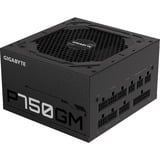 GIGABYTE GP-P750GM alimentation  modulaire 750 watt Noir, 4x PCIe, Gestion des câbles, 4x PCIe