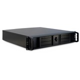 Inter-Tech 2U-2098-SK Support Noir, Serveur de logement Noir, Support, Serveur, Noir, Mini-ITX,uATX, Acier, 2U