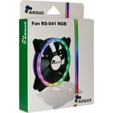 Inter-Tech ARGUS RS-041 RGB, Ventilateur de boîtier Noir, Connexion PWM 4-pins