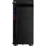 Inter-Tech A-3411 Creek boîtier midi tower Noir | 3x USB-A | RGB | Window