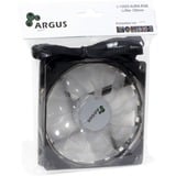Inter-Tech Argus L-12025 Aura RGB, Ventilateur de boîtier Noir/transparent, Ventilateur, 12 cm, 1500 tr/min, 30 dB, 59,46 cfm, Noir