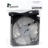 Inter-Tech Argus L-12025 Aura RGB ventilateur de boîtier Noir, 120 x 120 x 25 mm, PWM, Ventilateur, 12 cm, 1500 tr/min, 30 dB, 59,46 cfm, Noir