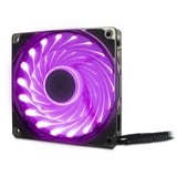 Inter-Tech Argus L-12025 Aura RGB ventilateur de boîtier Noir, 120 x 120 x 25 mm, PWM, Ventilateur, 12 cm, 1500 tr/min, 30 dB, 59,46 cfm, Noir