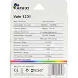 Inter-Tech Argus Valo 1201 RGB, Ventilateur de boîtier Noir, Connexion 4-pins PWM