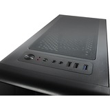 Inter-Tech CXC2 Tower Noir, Moyenne tour Noir, Tower, PC, Noir, ATX, ITX, micro ATX, Verre trempé, Bleu