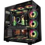 Inter-Tech C-701 Panorama Full Tower Noir boîtier midi tower Noir | 4x USB-A | Window