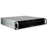 Inter-Tech IPC 2U-2404S Support Noir, Argent, Serveur de logement Noir, Support, Serveur, Noir, Argent, Mini-ITX, uATX, Acier, 2U