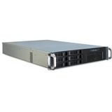 Inter-Tech IPC 2U-2406 Support Noir, Argent, Serveur de logement Noir, Support, Serveur, Noir, Argent, ATX, EATX, EEB, Mini-ITX, uATX, Acier, 2U