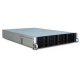 Inter-Tech IPC 2U-2412 Support Noir, Argent, Serveur de logement Noir, Support, Serveur, Noir, Argent, ATX, EATX, EEB, Mini-ATX, uATX, Métal, 2U