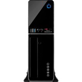 Inter-Tech IT-607 Bureau Noir, Boîtier PC Noir, Bureau, PC, Noir, micro ATX, Mini-ITX, 1x 80 mm, 80 mm