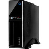 Inter-Tech IT-607 Bureau Noir, Boîtier PC Noir, Bureau, PC, Noir, micro ATX, Mini-ITX, 1x 80 mm, 80 mm