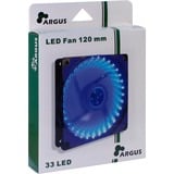 Inter-Tech L-12025 Boitier PC Ventilateur 12 cm Noir, Bleu ventilateur de boîtier Noir, 120 x 120 x 25 mm, Ventilateur, 12 cm, 1200 tr/min, 20 dB, 59,46 cfm, 54 m³/h