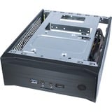 Inter-Tech MW-01 II Mini Tower Noir boîtier HTPC Noir | 1x USB-A | 1x USB-C