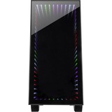 Inter-Tech X-608 Infinity Micro Tower boîtier midi tower Noir | 1x USB-A | 1x USB-C | RGB | Window
