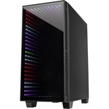 Inter-Tech X-608 Infinity Micro Tower boîtier midi tower Noir | 1x USB-A | 1x USB-C | RGB | Window