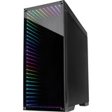 Inter-Tech X-908 Infini2 Tower Noir boîtier midi tower Noir | 2x USB-A | 2x USB-C | RGB | Window