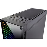 Inter-Tech X-908 Infini2 Tower Noir boîtier midi tower Noir | 2x USB-A | 2x USB-C | RGB | Window