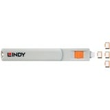 Lindy Bloqueur de port USB C, 4 pièces + clé, Orange, Sécurité Orange, 4 pièces + clé, Orange, Clé de bloqueur de port, USB Type-C, Gris, Orange, 4 pièce(s), 10 g