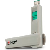 Lindy Bloqueur de port USB C, 4 pièces + clé, Vert, Sécurité Vert, 4 pièces + clé, Vert, Bloqueur de port + clé, USB Type-C, Vert, 5 pièce(s), 10 g