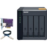 QNAP TL-D400S Boîtier de disques de stockage Boîtier disque dur/SSD Noir, Gris 2.5/3.5" Noir, Boîtier disque dur/SSD, 2.5/3.5", Série ATA II, Série ATA III, 6 Gbit/s, Échange à chaud, Noir, Gris