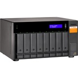 QNAP TL-D800S Boîtier de disques de stockage Boîtier disque dur/SSD Noir, Gris 2.5/3.5" Noir, Boîtier disque dur/SSD, 2.5/3.5", Série ATA II, Série ATA III, 6 Gbit/s, Échange à chaud, Noir, Gris