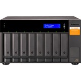 QNAP TL-D800S Boîtier de disques de stockage Boîtier disque dur/SSD Noir, Gris 2.5/3.5" Noir, Boîtier disque dur/SSD, 2.5/3.5", Série ATA II, Série ATA III, 6 Gbit/s, Échange à chaud, Noir, Gris