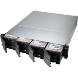 QNAP TL-R1200C-RP Boîtier de disques de stockage Boîtier disque dur/SSD Noir, Gris 2.5/3.5" Noir, Boîtier disque dur/SSD, 2.5/3.5", Série ATA III, 6 Gbit/s, Grille de montage, Noir, Gris