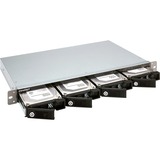 QNAP TR-004U Boîtier de disques de stockage Boîtier disque dur/SSD Noir, Gris 2.5/3.5" Noir, Boîtier disque dur/SSD, 2.5/3.5", Série ATA II, Série ATA III, 6 Gbit/s, Échange à chaud, Noir, Gris