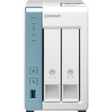 QNAP TS-231P3-2G, NAS Blanc/Bleu, LAN 2.5GbE, USB 3.2 (5 Gbit/s)