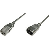  Rallonge d'alimentation, Câble d'extension Noir, 1,8 m, IEC C14, IEC C13, H05VV-F3G, 250 V, 10 A