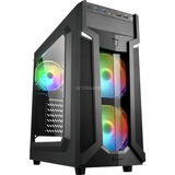 Sharkoon VG6-W RGB, Boîtier PC Noir, 2x USB-A 2.0, 2x USB-A 3.2 (5 Gbit/s), 2x Audio, Window-kit